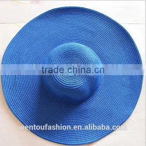 Wholesale New Fashion Straw Monogramed Floppy Hat thumbnail-4