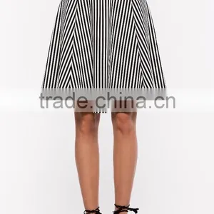 China Wholesale High Rise Directional Stripe Midi Skirt Women Fashion Skirt 2016 thumbnail-4