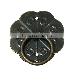Antique Bronze Flower Jewelry Wooden Box Case Cabinet Drawer Pull Handle Knobs thumbnail-1