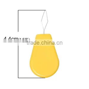 High Quality Yellow Teardrop Shaped Steel Bow Wire Home Uses Portable Needle Threader thumbnail-2