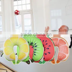 Fruit U Shaped Pillow Cushion Nanoparticles Neck Pillow Car Travel Realxation Pillow Watermelon for Office Home Gift thumbnail-2