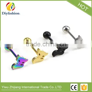 Many Styles Body Piercing Jewelry Animal Star Titanium Sigle Ball Tongue Ring thumbnail-3