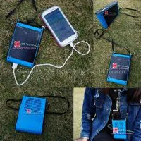 Mini Electronic Fan W/LED Light+Solar Panel Charger for Running Outside Sports thumbnail-1