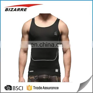 2017 Wholesale Bodybuilding Fitness Gym Tank Top Mens Compression Gym Vest thumbnail-2