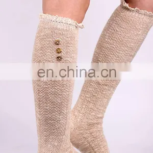 2016 New Arrival 3 Buttoned Lace Boot Socks Warm Winter Boot Cuffs thumbnail-2