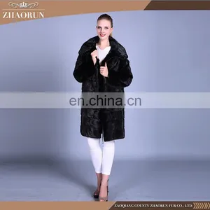 High Quality Winter Garment Mink Fur Coat Original Color Women Mink Winter Coat Garment thumbnail-1