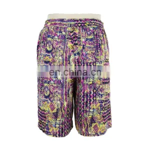 Printed Viscose Tie Short Women Beach Short Guangzhou Supplier thumbnail-2