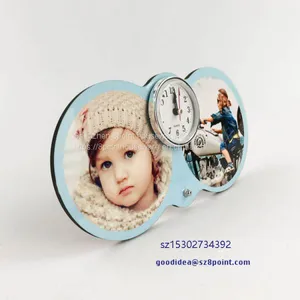Sublimation MDF Wood Table Clock Cartoon Design Blank for Dye Sublimation thumbnail-1
