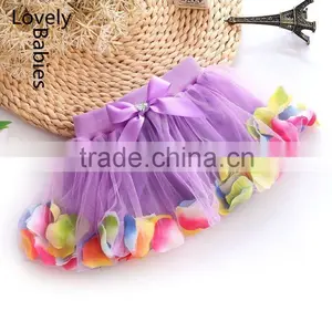 Wholesale Summer Girls Clothes Beautiful Flower Petals Filled Mini Skirt thumbnail-1