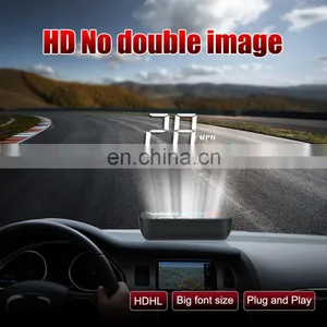 2020 Best Rearview Mirror Tpms Automotive Exploride Obd2 Led Head up Speed Display Projector Navigation Hud Display for Cars thumbnail-5