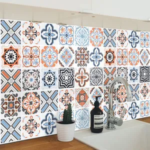 Bohemian Design Adornment Namely Peel Namely Wallpaper, 40.64 cm x 300.00 cm Color Strip Sticks Ceramic Tile Namely Removable From the Sticky Wallpaper Wallpaper Splash Plate Wall Decals Vinyl Film Wall Cover Applies to the Kitchen thumbnail-1