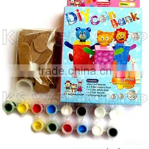 Wooden Animal DIY Coin Bank Kit thumbnail-1