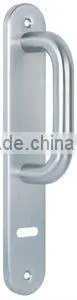 P03LP03-OV:Hollow Stainless Steel Lever Door With Plate thumbnail-1