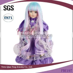 Colorful Long Curly Purple and Blue Innovative American Girl Doll Wigs thumbnail-1