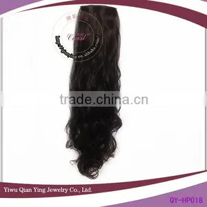 Black Curly Synthetic Long Hair Pieces thumbnail-1