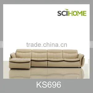 Modern Corner Leather Living Room Sectional Sofa With Chaise thumbnail-1