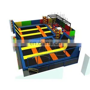 Amusement Factory Price Stock Indoor Combination Climbing Jumping 100 SQM Bungee Trampoline For Sale thumbnail-3