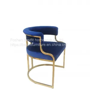 XC269 Nice S Shape Handle Stainless Steel Dining Chair Home Furniture thumbnail-5