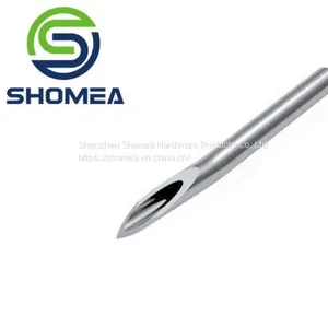 Shomea Customized Medical Grade 304/316 Stainless Steel Double Angle Blood Lancet Needle thumbnail-4
