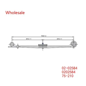 02-02584, 0202584, 75-210 Heavy Duty Vehicle Front Axle Parabolic Spring Arm Wholesale For Kenworth thumbnail-2