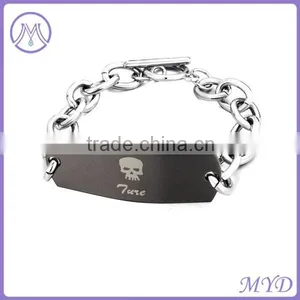 Stainless Steel Mens Jewelry Bracelet Skull Bracelet for Man thumbnail-6