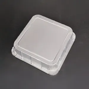 Longstar 235mm Heavy Duty Square Aluminum Foil Pan 2200ml for Meal Prep Food Storage Baking thumbnail-3