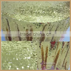 SQN#32A Wholesale Shiny Metalic Sequin Table Cloth Wedding Quality Choice thumbnail-1