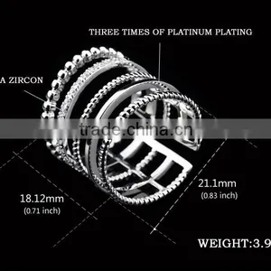 Pave Diamond Four Line Ring, Pave Diamond Jewelry Manufacturer, Wholesaler From India Jaipur thumbnail-2
