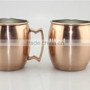 16OZ Moscow Mule Copper Mug for Cocktail Vodka Beverages Solid Copper thumbnail-1
