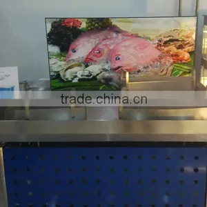 APEX Custom Make Stainless Steel Fish Display Table Ice Seafood Display Equipment thumbnail-1