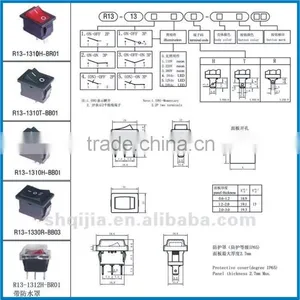 3pins Red Light Wihte Body 6A Illuminated Rocker Switch for LIQUID VAPORIZER thumbnail-3