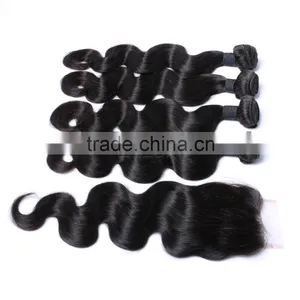 Brazilian Hair Bundles Unprocessed Virgin Body Wave Hair With Closure Hair Styles Short Wavy Hair Quality Choice Su thumbnail-3