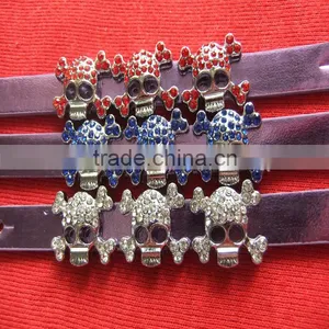 Compet Wholesale 10mm Rhinestone Slide Charm Skulls thumbnail-3