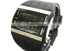 LP0960 Plastic Water Resistance RoHS Gifts & Premium Fashion Digital LCD Promotional Plastic Sport Silicone Watch Band thumbnail-1