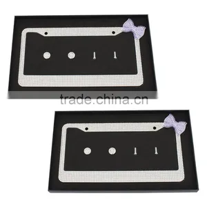 Bling Bling Car License Plate Frame Metal thumbnail-1