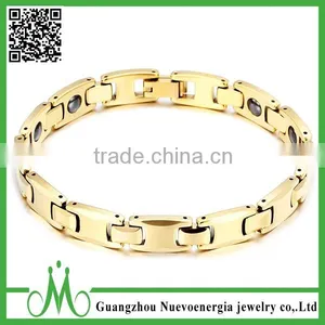 High Quality Unisex Tungsten Bracelet Metal Gold Plating Jewelry Trending Hot Products Thin Magnetic Bracelet thumbnail-4