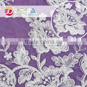 Wholesale Cheap Nylon Cotton 3d Flower Lace Embroidered New York Wholesale Fabric Lace for Dress thumbnail-5
