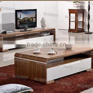 2015 Lacquer Plasma Natural Venner White Drawer MDF TV Stand1456F thumbnail-4