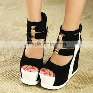 Mature Sexy Girl High Heel no Heel Wedge Shoes thumbnail-1