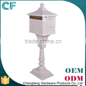 Foshan Manufacturer Casting Aluminiun Apartment Building Vintage White Mailbox Letterbox thumbnail-2