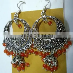 Carnelian Gemstone Earrings thumbnail-1