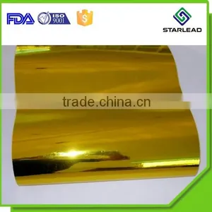 Color Coated and Laminated Polyester Film, Colored Plastic Gold Metalized PET Film thumbnail-3