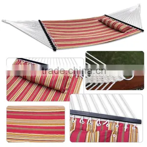 Hammock-Quilted-Fabric-W-Pillow-Double-Size-Spreader-Bar-Heavy-Duty-Stylish-Red thumbnail-6