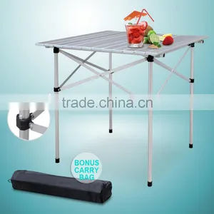 Aluminum-Roll-Up-Table-Folding-Camping-Outdoor-Indoor-Picnic-Table-Heavy-Duty thumbnail-2