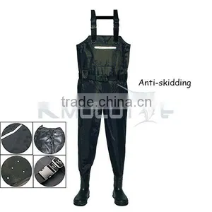 Kmucutie CHN-81206T Fishing Boots Manufacturer Fishing Waders 420D Nylon Brown Color Fabric thumbnail-1