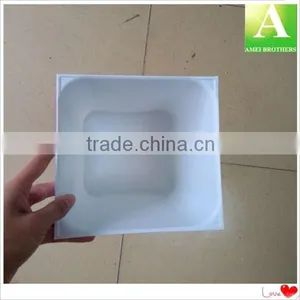 Small White PS Plastic Thermoformed Trash Can thumbnail-1
