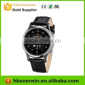 New 1.22" Metal & Leather 240X240 Pixel G+G High Sensitive Capacitive Round Touch Screen Bluetooth 4.0 Smart Watch S360 thumbnail-5