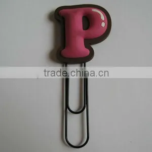 3d Soft Pvc Custom Logo Metal Paper Clip With Letters thumbnail-1