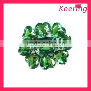 New Arrival Green Rhinestone Bag Buckle(WCK-830) thumbnail-1