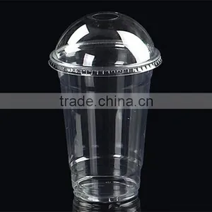 16oz Plastic Milkshake Cup With Lid thumbnail-1